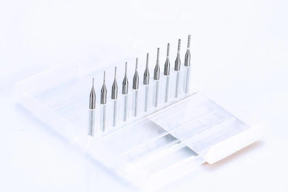 Tungsten Karbür PCB Kesme CNC Freze Ahşap İşleme 1.5mm 10 Adet - 8