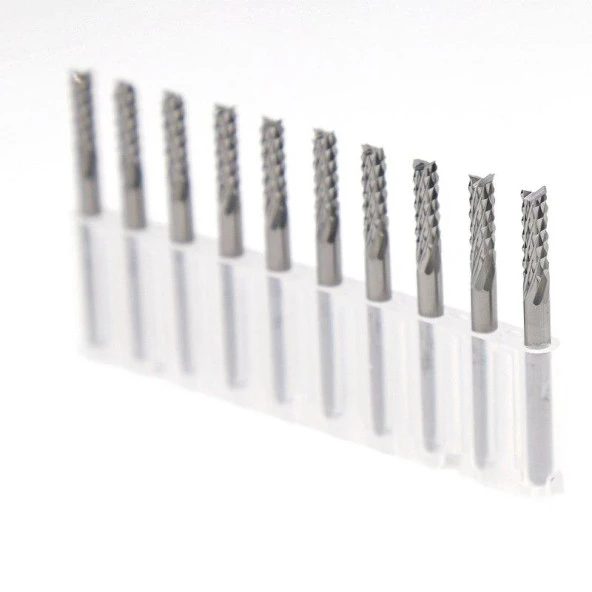 Tungsten Karbür PCB Kesme CNC Freze Ahşap İşleme 3.0mm 10 Adet - Resim 8