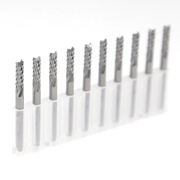 Tungsten Karbür PCB Kesme CNC Freze Ahşap İşleme 3.0mm 10 Adet - Resim 10