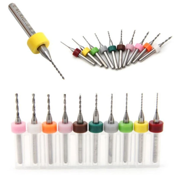 Mikro Karbür PCB Matkap Ucu Metal CNC Sondaj 10lu Set 0.5-1.4mm - 5