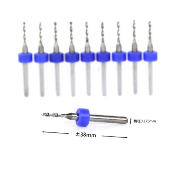 Mikro Karbür PCB Matkap Ucu Metal CNC Sondaj 10lu Set 1.35mm - Resim 7