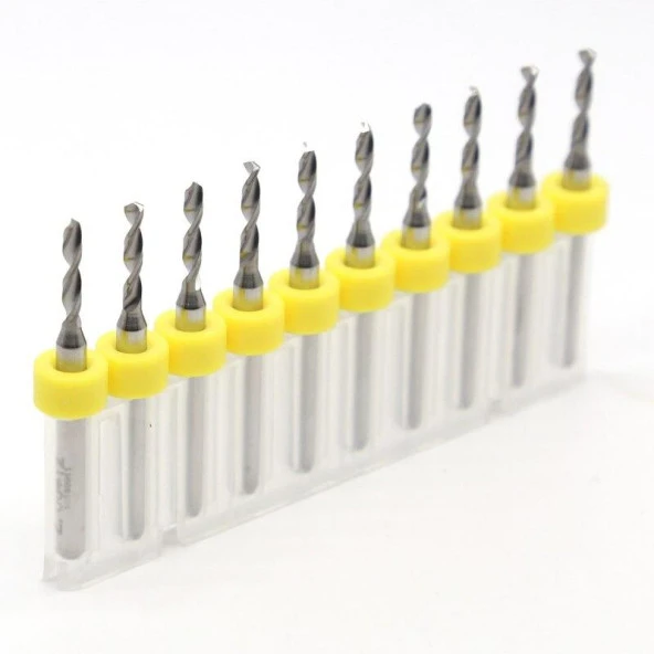 Mikro Karbür PCB Matkap Ucu Metal CNC Sondaj 10lu Set 2.25mm - 3