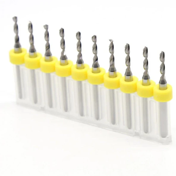 Mikro Karbür PCB Matkap Ucu Metal CNC Sondaj 10lu Set 2.25mm - 4
