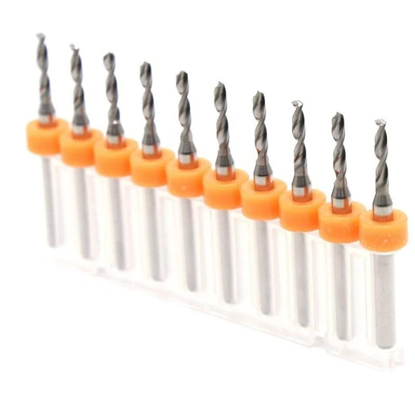 Mikro Karbür PCB Matkap Ucu Metal CNC Sondaj 10lu Set 2.45mm - Resim 2