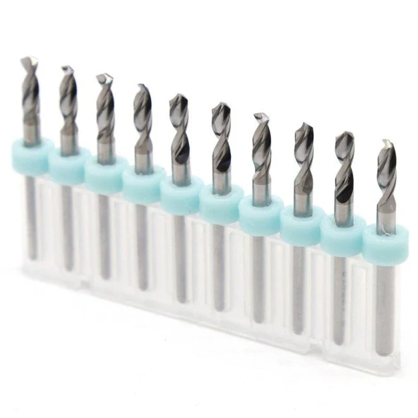 Mikro Karbür PCB Matkap Ucu Metal CNC Sondaj 10lu Set 3.10mm - 4
