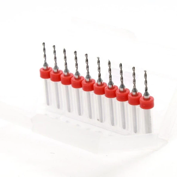 Mikro Karbür PCB Matkap Ucu Metal CNC Sondaj 10lu Set 2.15mm - 4