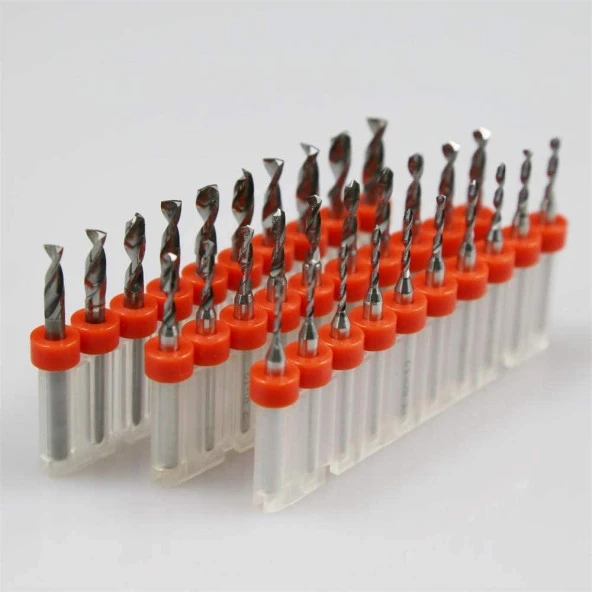 Mikro Karbür PCB Matkap Ucu Metal CNC Sondaj 10lu Set 3.15mm - 5