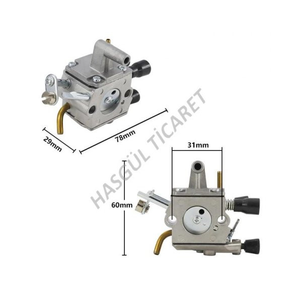 Hsgl Motorlu Tırpan Stıhl FS450/480 Karbüratör Sırt Ve Yan Modeller - 3