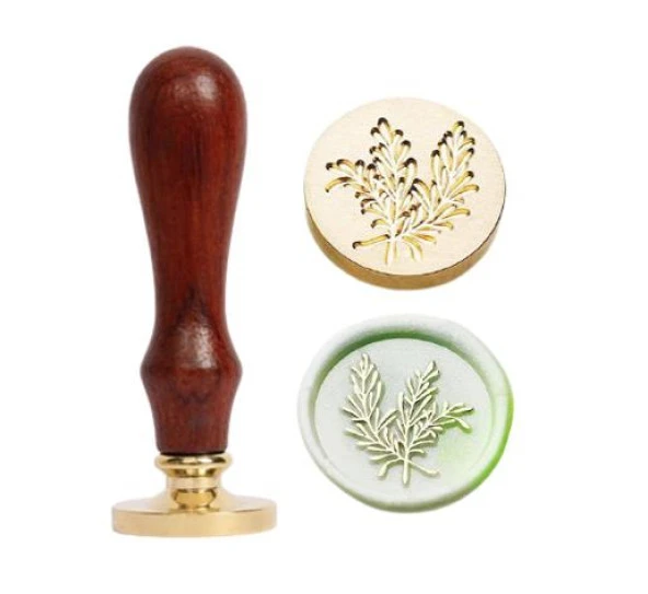 Mektup Damga Mühürü Botanik + 30 Mühür Mumu + Eritme Kaşığı - Resim 9