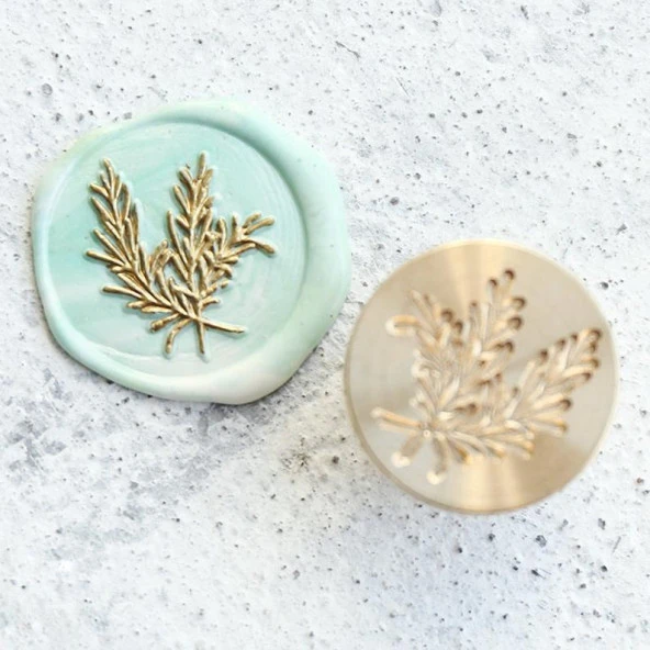 Mektup Damga Mühürü Botanik + 30 Mühür Mumu + Eritme Kaşığı - Resim 10