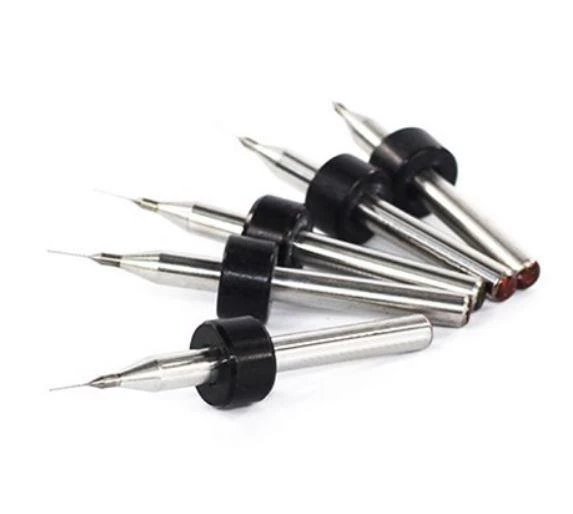 PCB Mikro Karbür CNC Matkap Ucu 10lu Set 0,25mm Tungsten 18 Shank - Resim 3