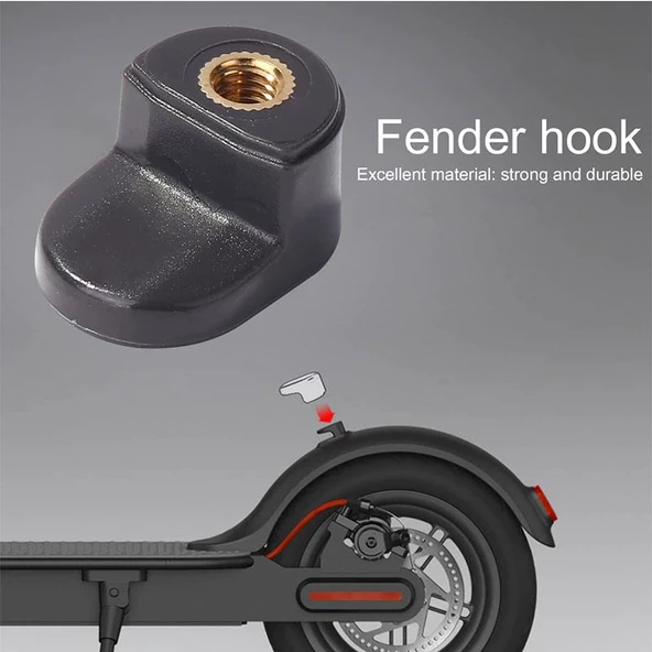 M365 Pro 2 Elektrikli Scooter İçin Plakalı Arka Çamurluk ve Kanca - 3