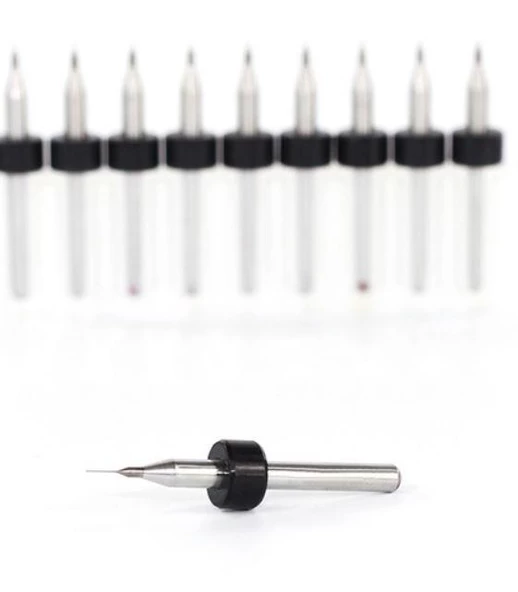 PCB Mikro Karbür CNC Matkap Ucu 10lu Set 0,25mm Tungsten 18 Shank - Resim 2