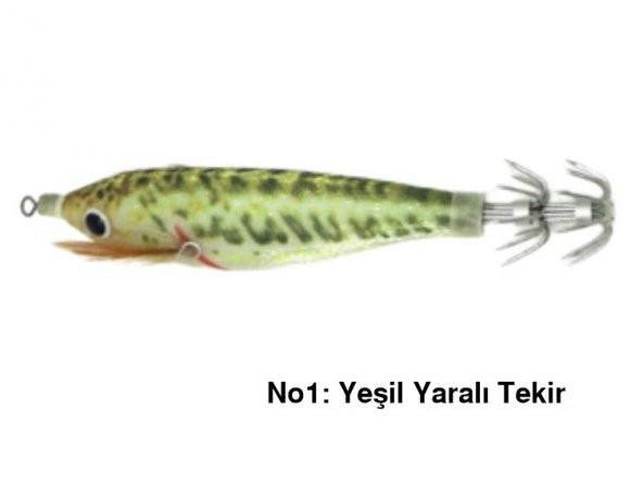 PROFISHER Kalamar Sahtesi 10cm 9,6gr Elbiseli Fosforlu Sert Yem - 2