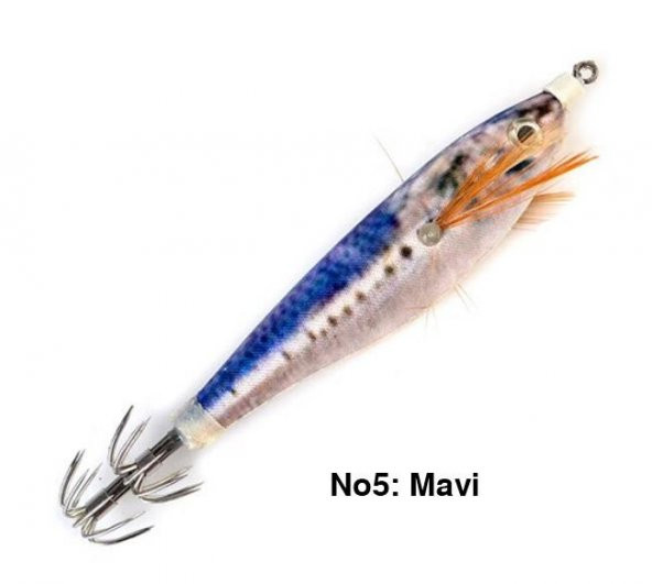 PROFISHER Kalamar Sahtesi 10cm 10gr Fosforlu Elbiseli Sert Yem - Resim 8