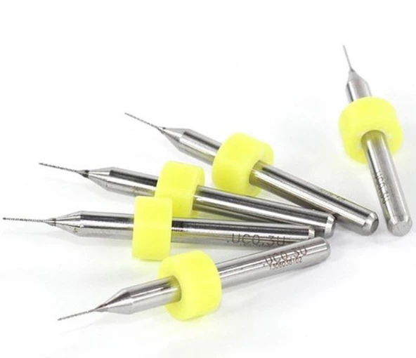 PCB Mikro Karbür CNC Matkap Ucu 10lu Set 0,35mm Tungsten 18 Shank - 3