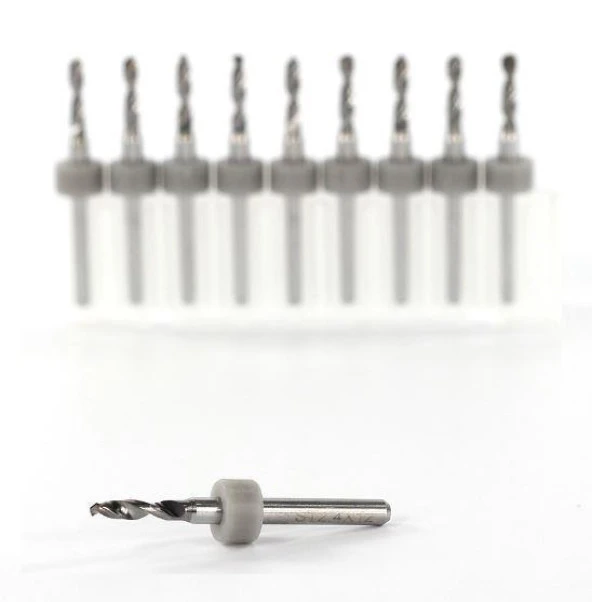 PCB Mikro Karbür CNC Matkap Ucu 10lu Set 2,40mm Tungsten 18 Shank - 2