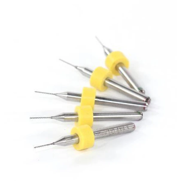 PCB Mikro Karbür CNC Matkap Ucu 10lu Set 0,45mm Tungsten 18 Shank - 3