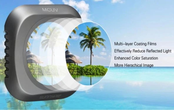 DJI Mavic 2 Pro Kamera Lens Filtre Nötr Yoğunluk Polarize ND64PL - Resim 3