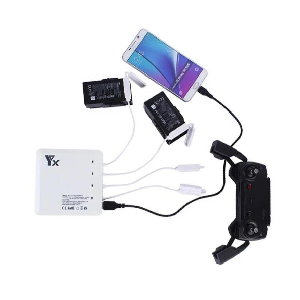 DJI Mavic Air 6 in 1 Çoklu Hızlı Pil Şarj Cihazı 2 USB Çıkışlı - Resim 10