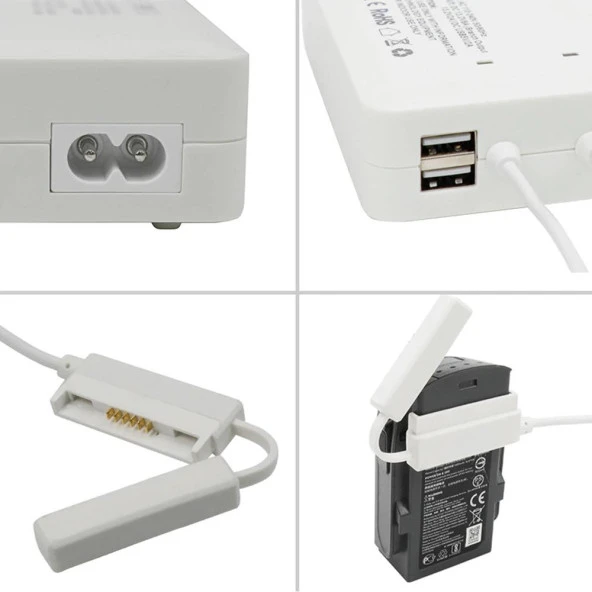 DJI Mavic Air 6 in 1 Çoklu Hızlı Pil Şarj Cihazı 2 USB Çıkışlı - Resim 12