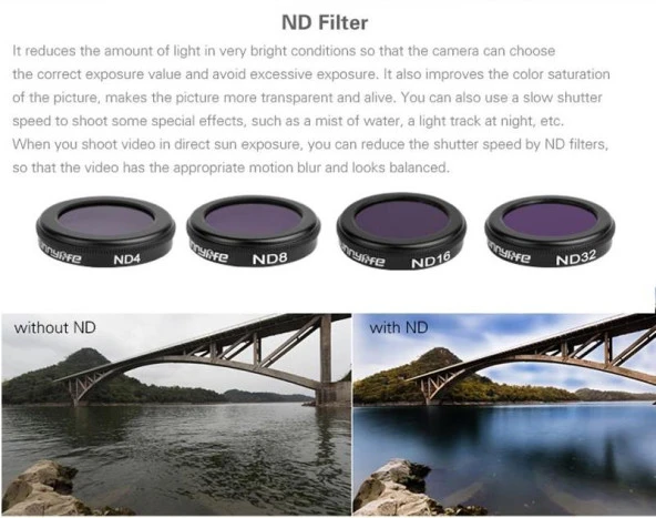 DJI Mavic 2 Zoom Kamera Lens Filtresi Nötr Yoğunluk ND4 - 6
