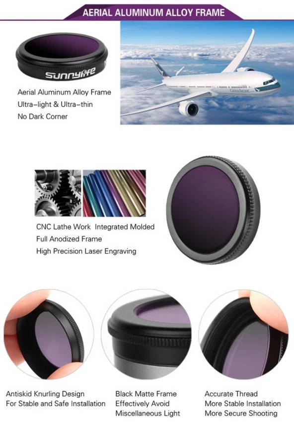 DJI Mavic 2 Zoom Kamera Lens Filtre ND64PL Nötr Yoğunluk Polarize - 10