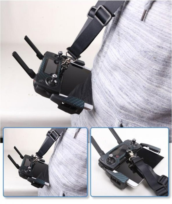 DJI Mavic Zoom Kumanda Boyun Askısı + Kumanda Taşıma Tokası - Resim 12