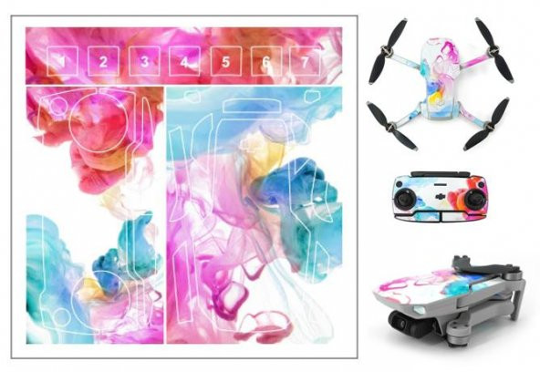 DJI Mavic Mini Su Geçirmez PVC Gövde ve Kumanda Çıkartma Seti - 2
