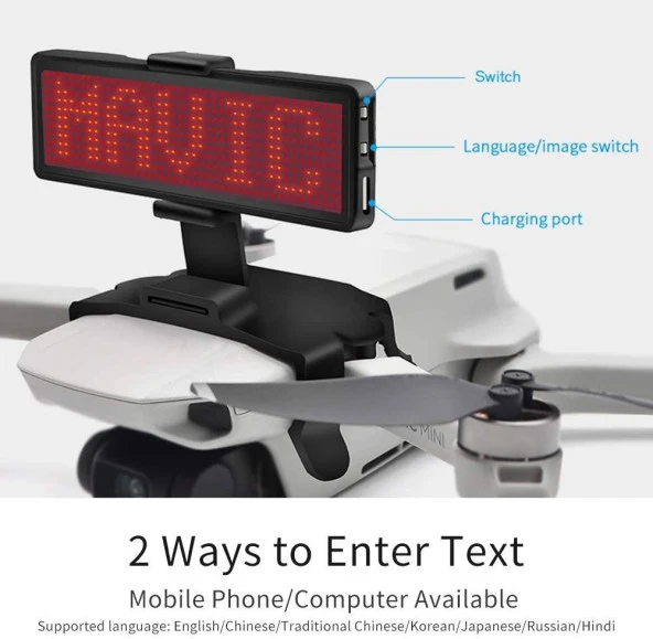 DJI Mavic Mini Bluetooth LED Ekran Matris Modülü Mesaj Tabelası - 10