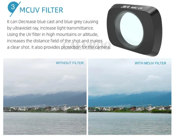 DJI Mavic Air 2 Lens Filtre MCUV CPL ND4 ND8 ND16 ND32 6 lı Set - Resim 11