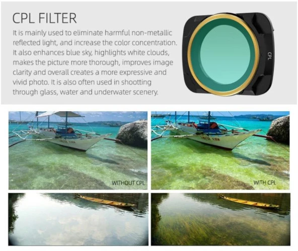 DJI Mavic Air 2 Lens Filtresi CPL Circular Palarized - Resim 3