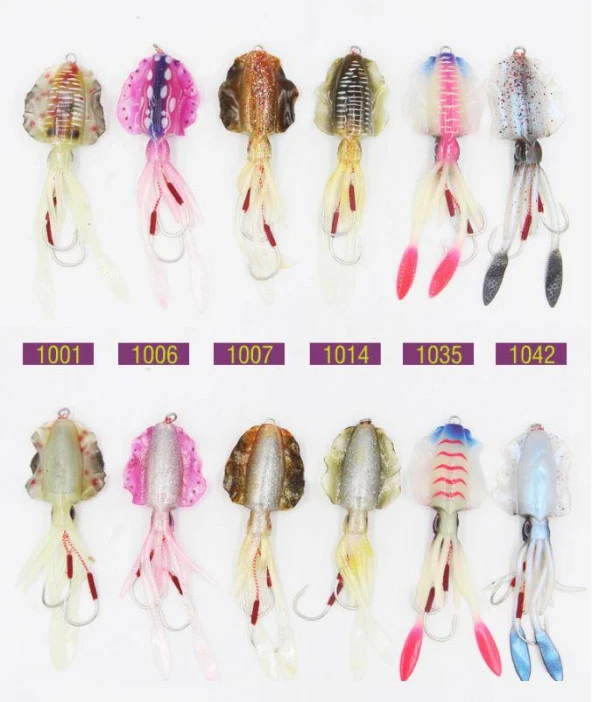 PROFISHER TPR Fosforlu Silikon Kalamar Sahte Yem 15,3cm 60gr 1046 - Resim 8