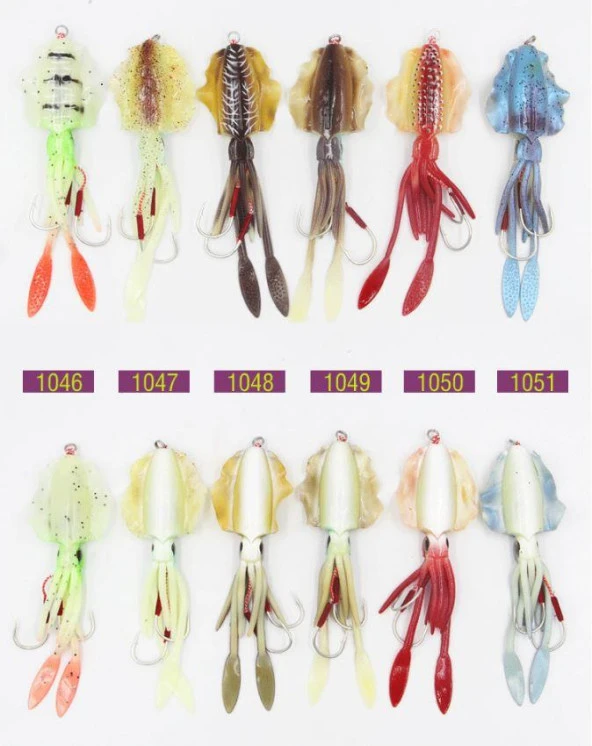 PROFISHER TPR Fosforlu Silikon Kalamar Sahte Yem 15,3cm 60gr 1046 - Resim 9