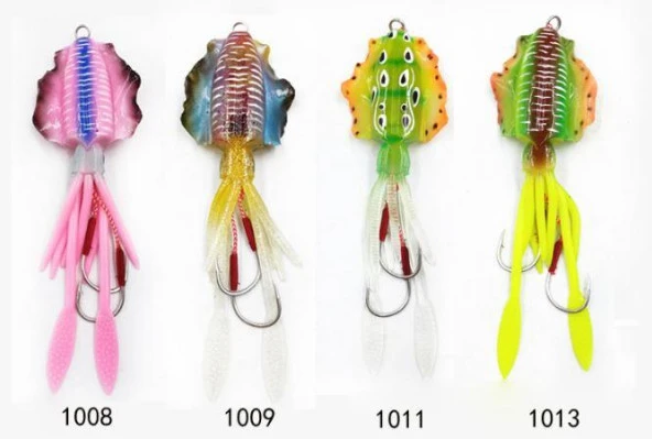 PROFISHER TPR Fosforlu Silikon Kalamar Sahte Yem 15,3cm 60gr 1046 - Resim 10