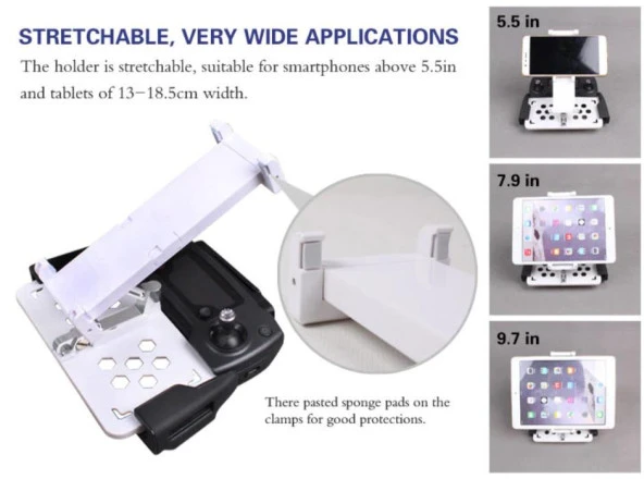 DJI Mavic Pro Kumanda İçin Telefon 5.5 inç Tablet 9.7 inç Tutucu - Resim 5