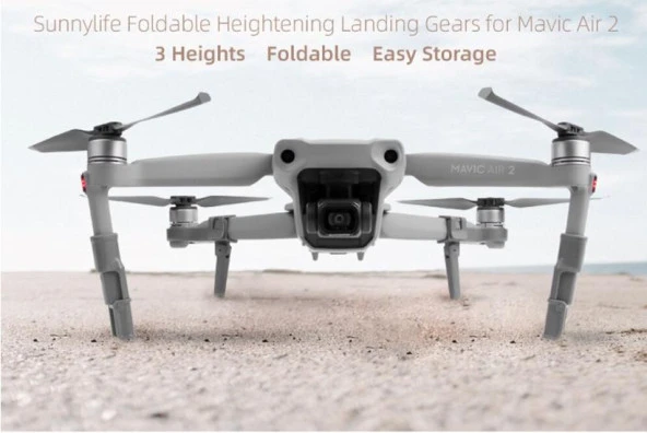 DJI Mavic Air 2 Katlanır Yükseltilmiş Ayak Koruyucu İniş Takımı - 8