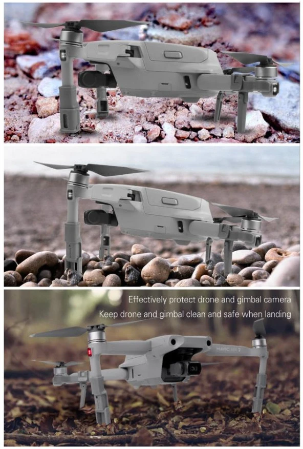DJI Mavic Air 2 Katlanır Yükseltilmiş Ayak Koruyucu İniş Takımı - 9