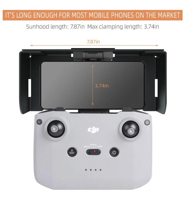 DJI Mavic Air 2 Cep Telefonu Gölgelik Manyetik Katlanır Güneşlik - Resim 3