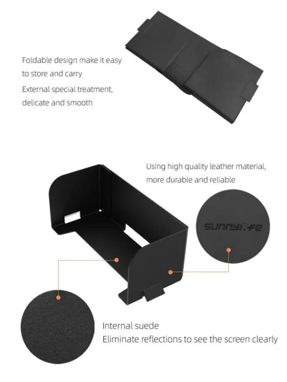 DJI Mavic Air 2 Cep Telefonu Gölgelik Manyetik Katlanır Güneşlik - Resim 4