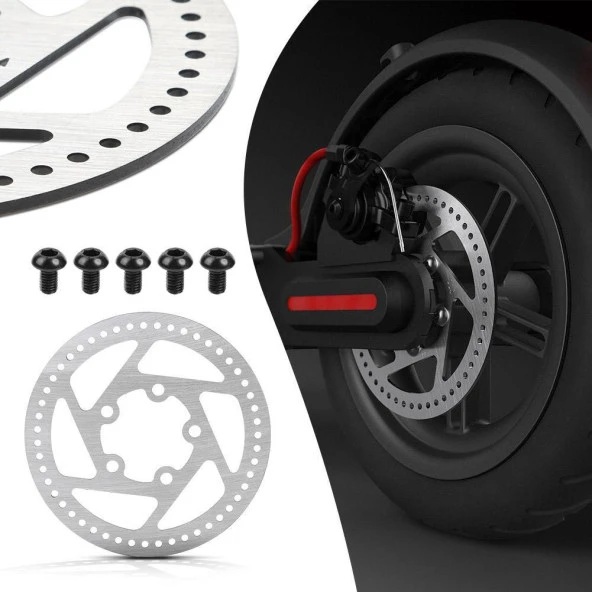 M365 Elektrikli Scooter İçin Arka Teker Fren Diski 110mm 5 Delik - 6