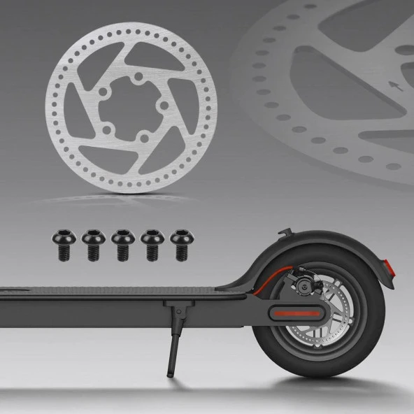 M365 Elektrikli Scooter İçin Arka Teker Fren Diski 110mm 5 Delik - 7