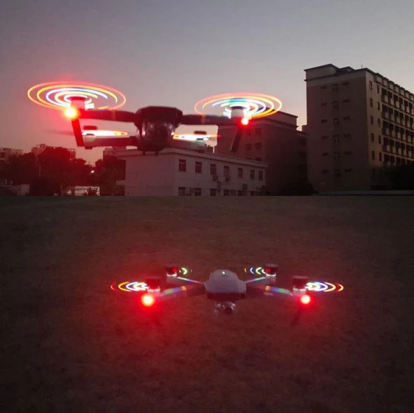 DJI Mavic Pro LED Flaş Işıklı Düşük Gürültülü Gece Uçuş Pervanesi - Resim 7