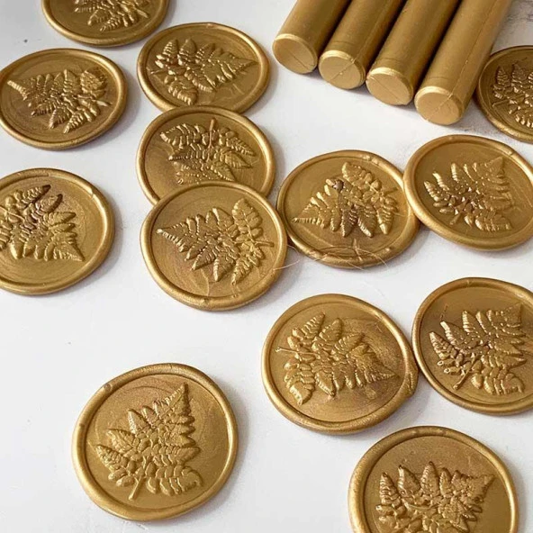 Mühür Mumu Çubuk Sıcak Tutkal 7mm x 20cm 6 lı Metalik Gold - 7