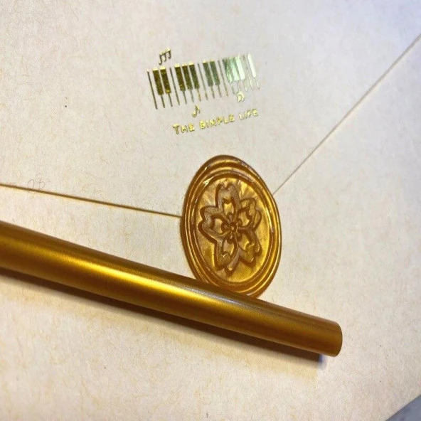 Mühür Mumu Çubuk Sıcak Tutkal 7mm x 20cm 6 lı Metalik Gold - 8
