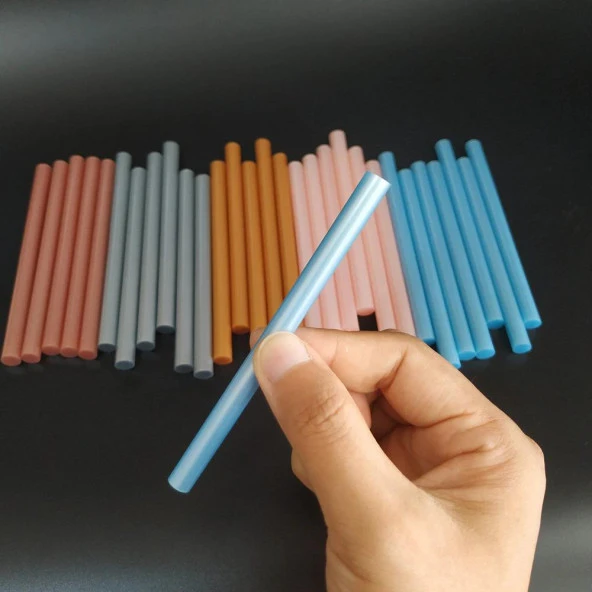 Mühür Mumu Çubuk Sıcak Tutkal 7mm x 20cm 6 lı Metalik Pastel Mavi - Resim 7