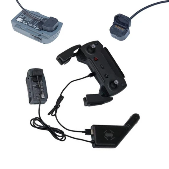 DJI Spark Aynı Anda Kumanda Ve Pil Şarjı İçin Araç Şarj Aleti 2.5A - Resim 2