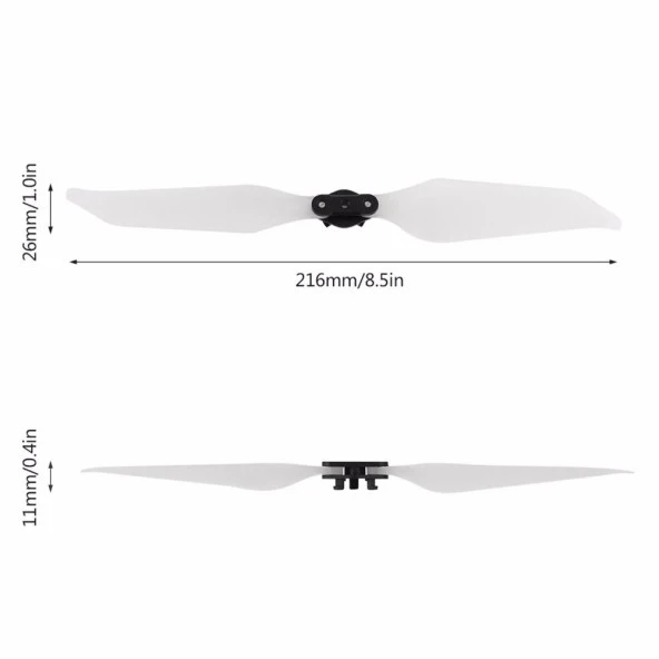 DJI Mavic Pro/Platinum Fosforlu Gece Uçuş Düşük Gürültü Pervane Set 1xCW 1xCCW - Resim 2
