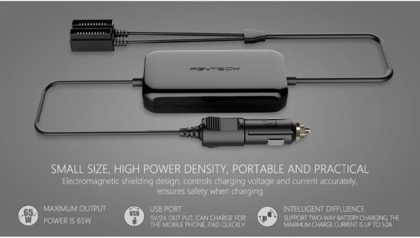 DJI Mavic Pro PGYTECH Seyahat İçin Araç Şarj Cihazı - 4