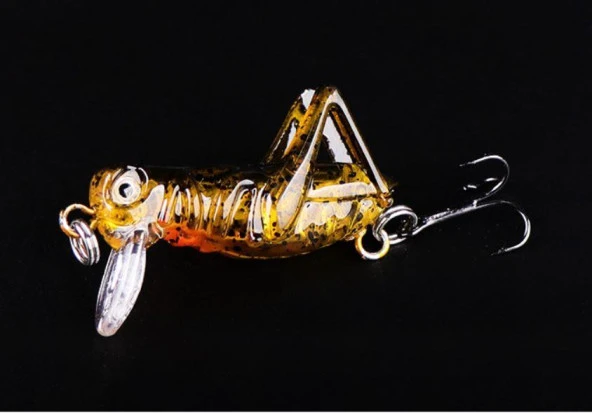 PROFISHER 5 Renk Set 1 Kanca Sahte Yem 3 gr 4 cm Grasshopper - 3